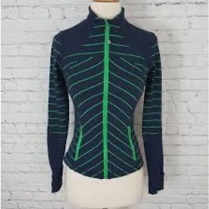 Lululemon Forme Jacket Green Bean Stripe Inkwell 8